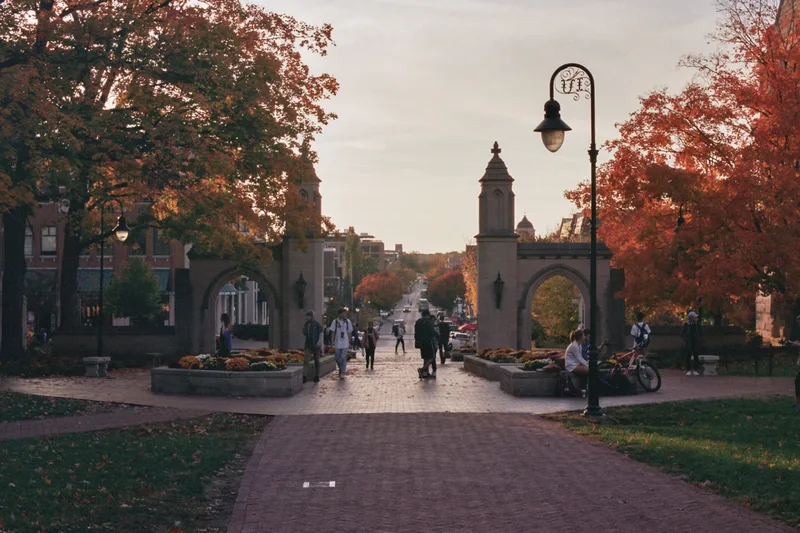 Indiana University Sample Gates shot on Fujifilm Superia X-TRA 400 with a Nikon FE, developed at Quality Plus - Photo Design Center, by Drew