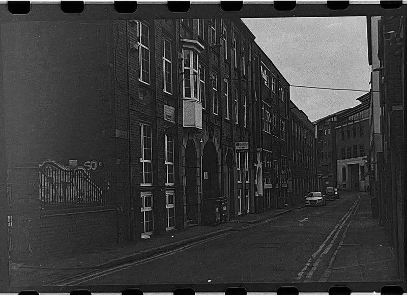 Side Street shot on Ilford XP2 Super 400 with a Canon AE-1, developed at Max Spielmann, by Tony Shelley