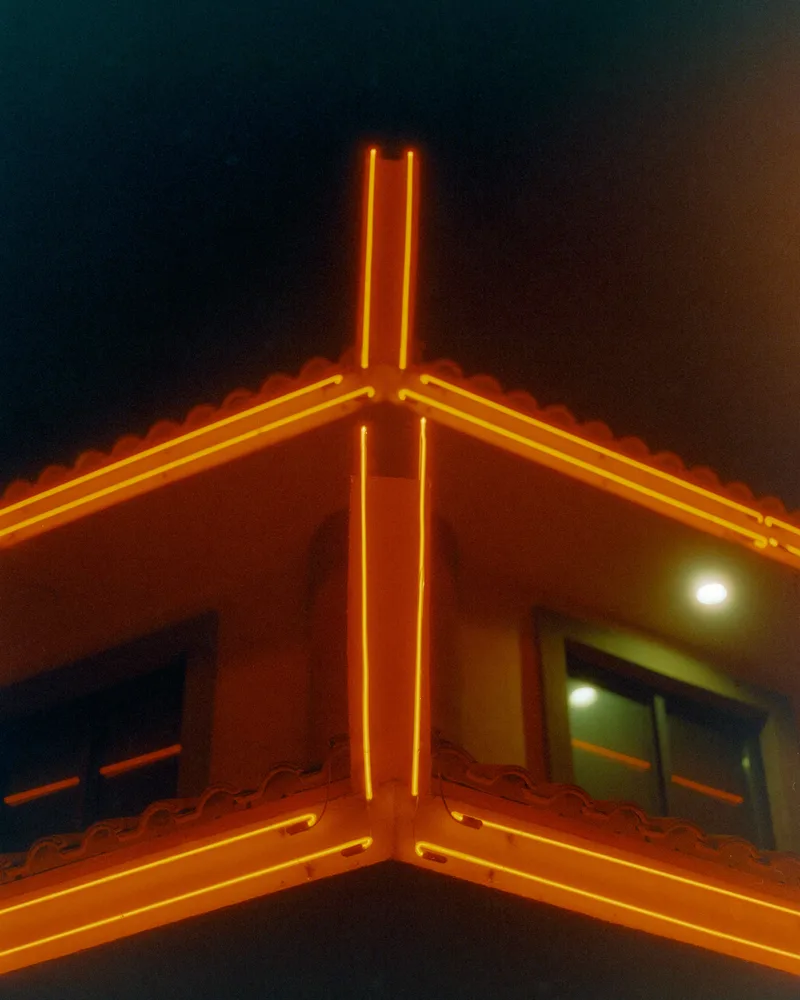 Neon shot on Cinestill 800T with a Mamiya RB67 Pro S, developed at Picture Perfect Photo Lab