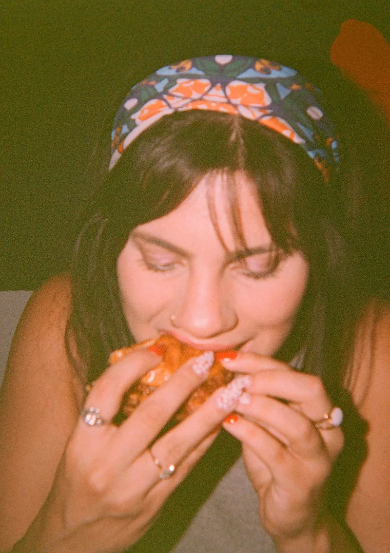Hot Chicken Sandwich shot on Kodak Gold 200 with a Reto RETO3D, developed at Holland Photo Imaging, by ReillyJude