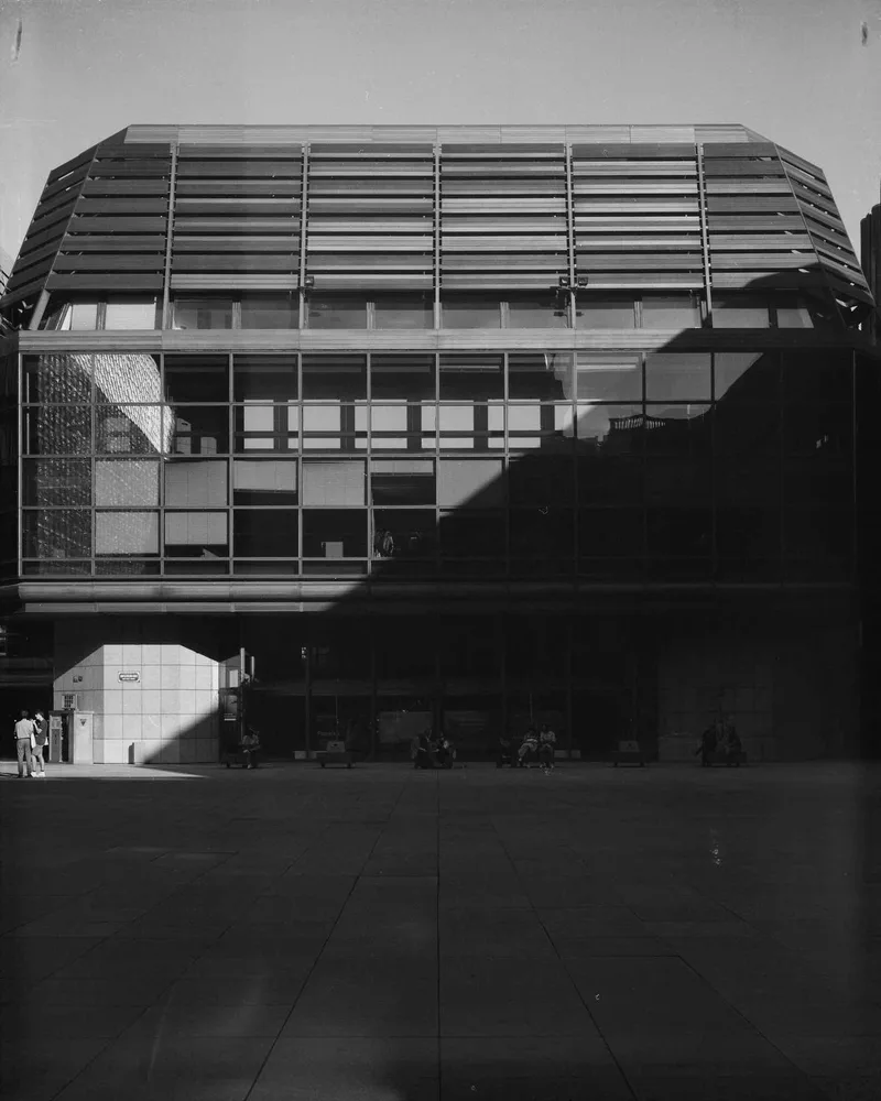 Diagonal shot on Foma Fomapan 100 Classic with a Architec 4x5, developed at FotoSkoda, by Architec