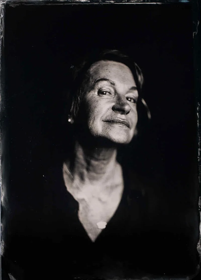Tintype portrait shot on Self made wet plate collodion, by Markus Hofstätter