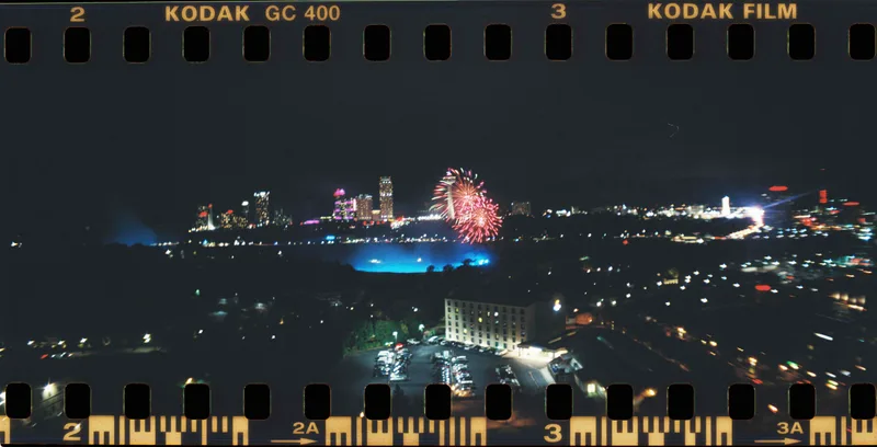 Niagara Night shot on Kodak UltraMax 400 with a Lomography Sprocket Rocket, developed at Boutique Film Lab, by Jammich