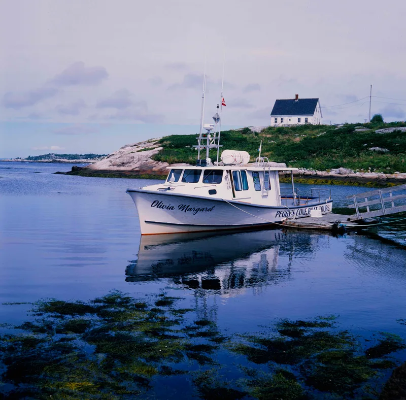 Peggy’s Cove, Nova Scotia shot on Fujifilm Velvia 100 with a Mamiya C330, developed at Memento, by Turgut