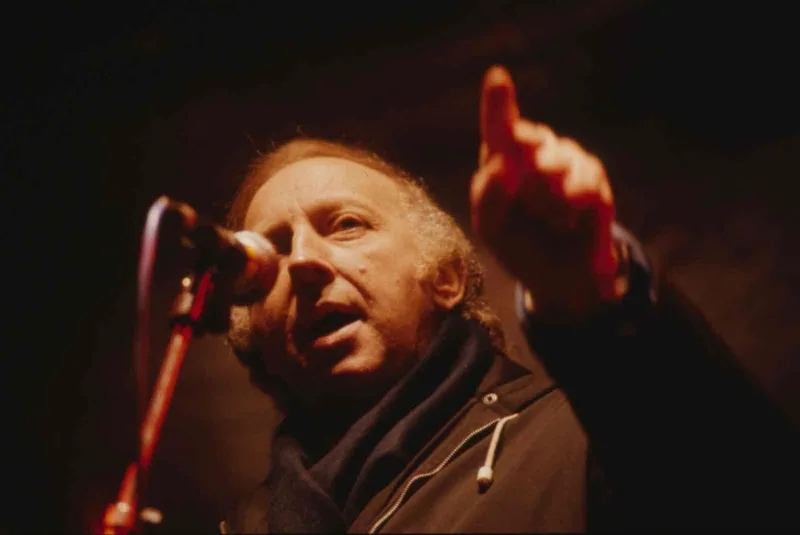 Arthur Scargill Union Leader shot on Kodak Ektachrome 320T with a Miranda SLR, developed at Jessops , by Tony Shelley