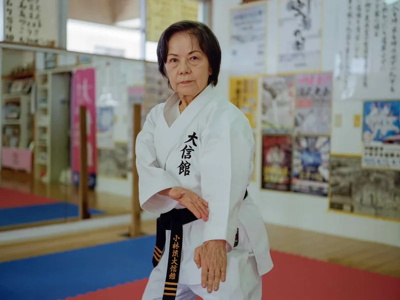 Oshiro Nobuko Sensei - 9th Dan shot on Kodak Gold 200 with a Fujifilm GW690II, developed at National Photo, by Nicolas Datiche