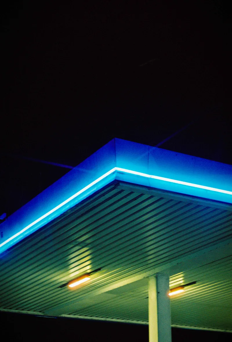 Blue shot on Cinestill 800T with a Nikon F801s, developed at Foto Brell, by Tim