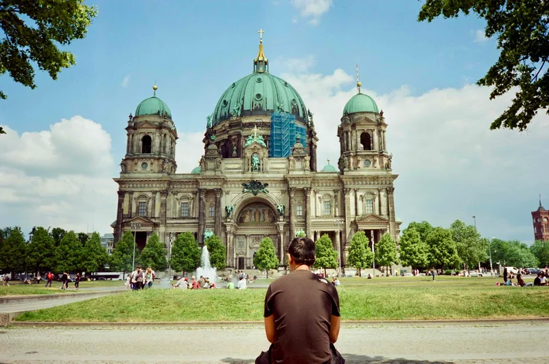 Berliner Dom shot on Kodak Vision 3 250D with a Nikon 600AF, developed at Film Speed Lab