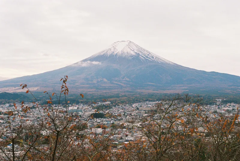 Mount Fuji shot on Fujifilm 400 with a Nikon FG, developed at J&A Photography Studio, by Joe