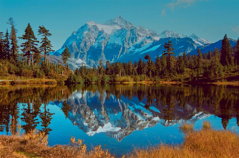 Mount Shuksan shot on Cinestill 400D with a Nikon F80, developed at Kerrisdale Cameras, by Lens of Steve