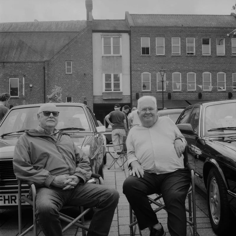 Old boys shot on Cinestill BWXX with a Yashica Mat-124G, developed at Home / Self-Developed, by Joe Copley