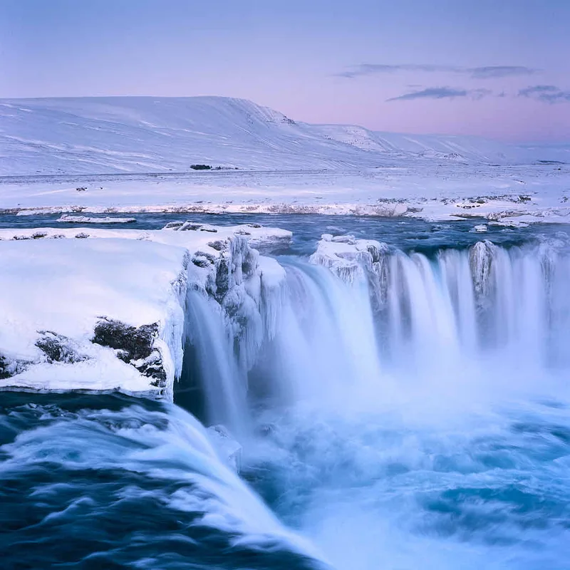 Goðafoss, Iceland shot on Fujifilm Provia 100F with a Zenza Bronica S2, developed at AG Photolab, by William