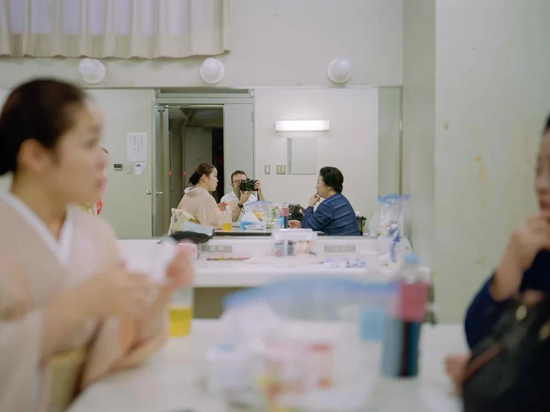 “Michiyo, Mai-chan and Me” shot on Lomography CN 800 with a Fuji GW690II, by Nicolas Datiche