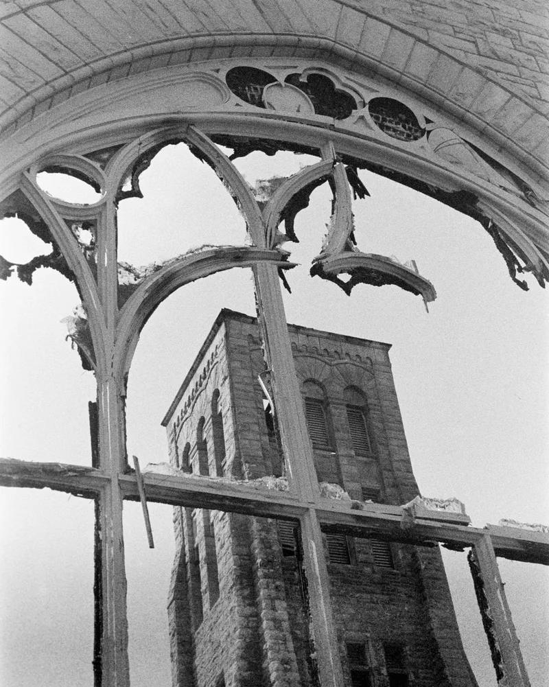 Ashes of Clayborn Temple. Memphis, Tennessee. 2025. shot on Lomography Berlin Kino 400 with a Minolta XG-7, by BradSimsPhoto