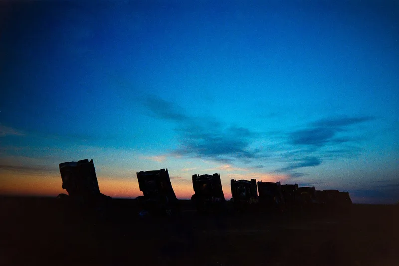 Cadillac Ranch shot on Kodak Kodacolor with a Kodak Spanic A1, developed at Dodd Camera, by Dylan Buell