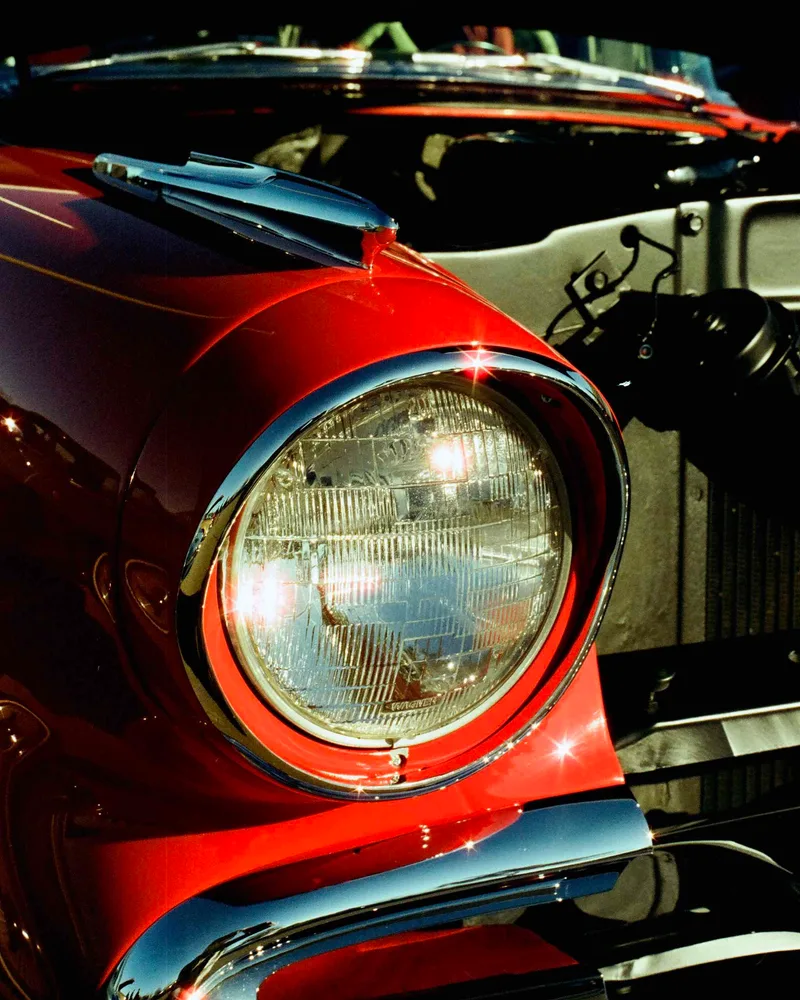 Headlight shot on Cinestill 400D with a Minolta X-700, developed at Express Photo Livonia, by Garrett Cline