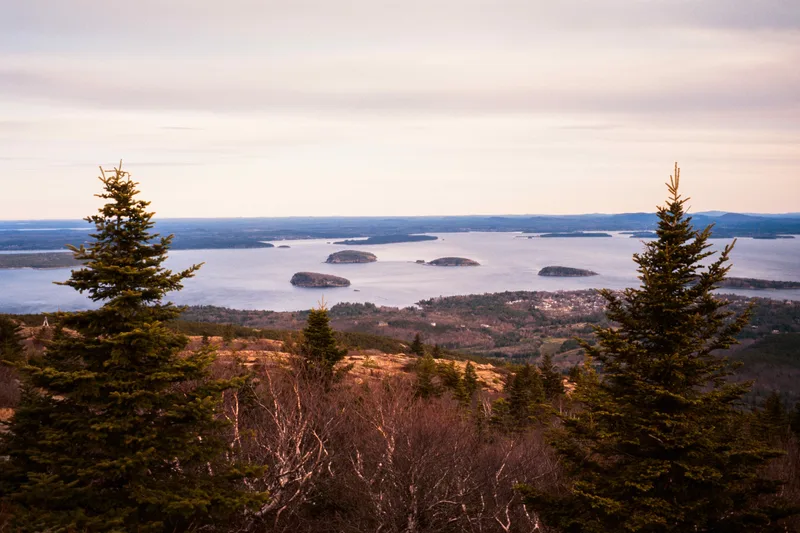 Looking out from Cadillac Mountain shot on Kodak Ektachrome E100 with a Leica M4, developed at Color Resource Center, by Vin