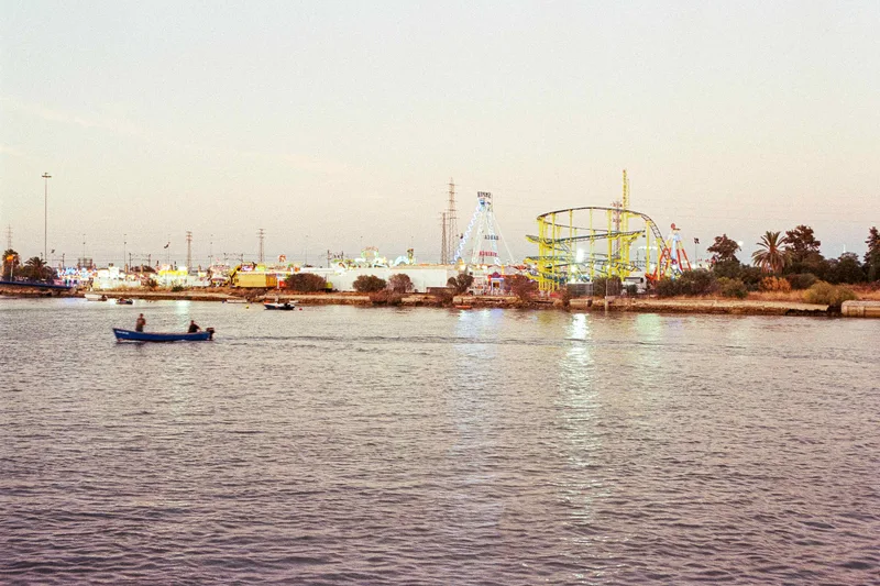 Roller coaster shot on Kodak UltraMax 400 with a Nikkormat FT2, developed at 1826 film lab, by Raúl Barroso