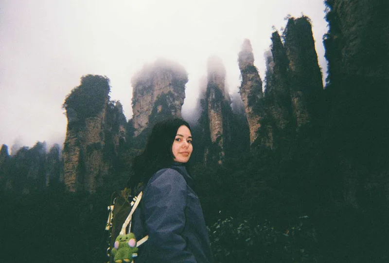 Self portrait in Zhangjiajie shot on Kodak Gold 200 with a Kodak M38, by Michelle