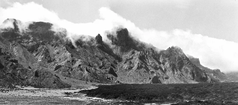 Mount Teide National Park - 2 Image Panorama shot on Lucky SHD 400 with a Pentax MX, developed at Home / Self-Developed, by Mark Beadle