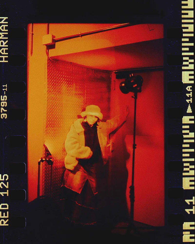 Vicky Montezano. shot on Harman Harman Red with a Canon EOS 3000, developed at Home / Self-Developed, by Ragonar