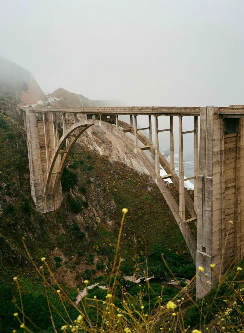 Bixby in the fog shot on Kodak Portra 400 with a Fuji GA645W, developed at Bay Photo Lab, by DockFilm