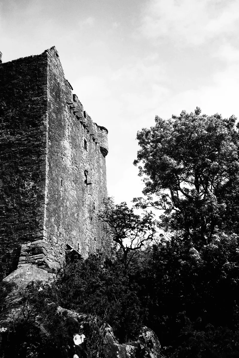 Moy Castle shot on Rollei Ortho 25 Plus with a Olympus XA2, by Matt