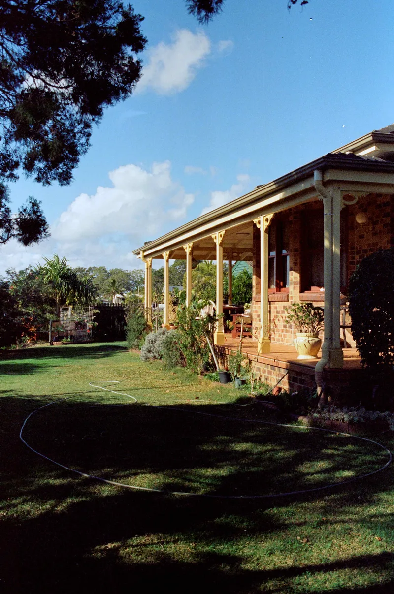 Verandah shot on Kodak Vision 3 500T with a Canon EOS 1000FN, developed at Korsos Photography, by Louie Manning