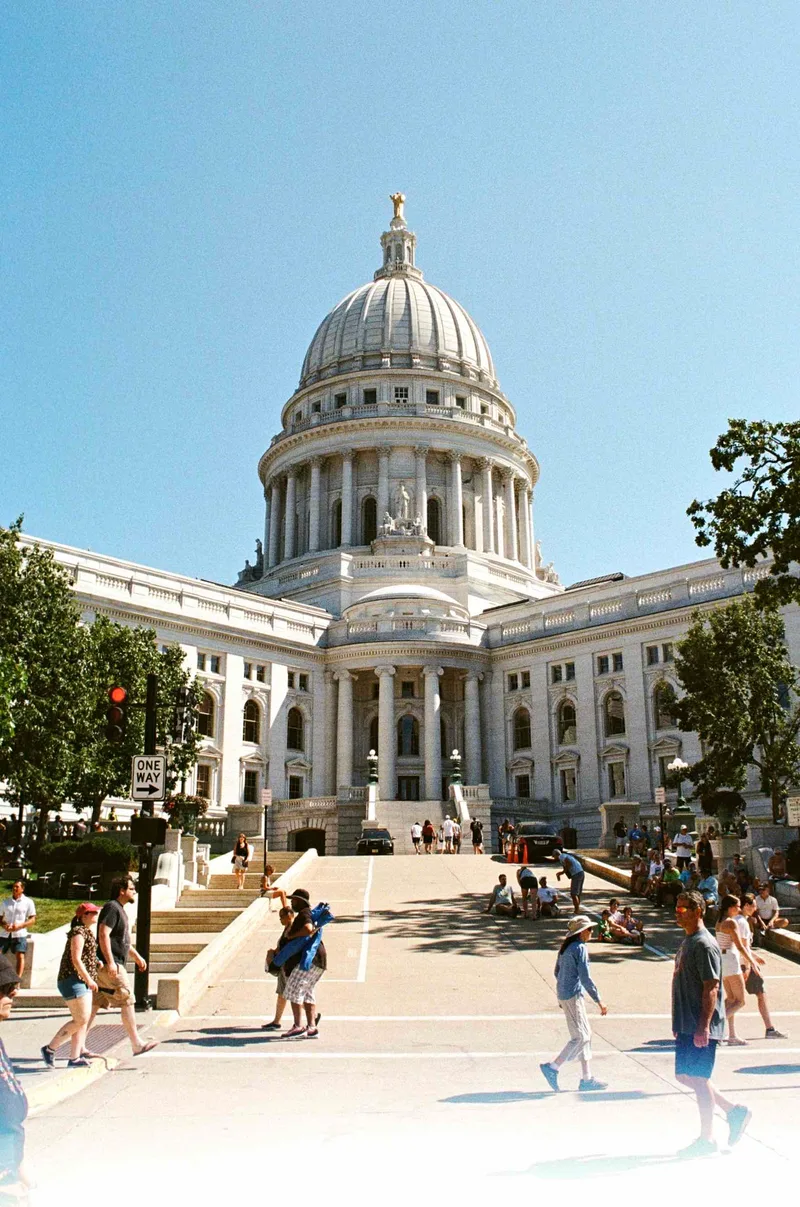 WI State Building shot on Fujifilm Superia X-TRA 400 with a Minolta X-700, developed at Holland Photo Imaging, by ReillyJude