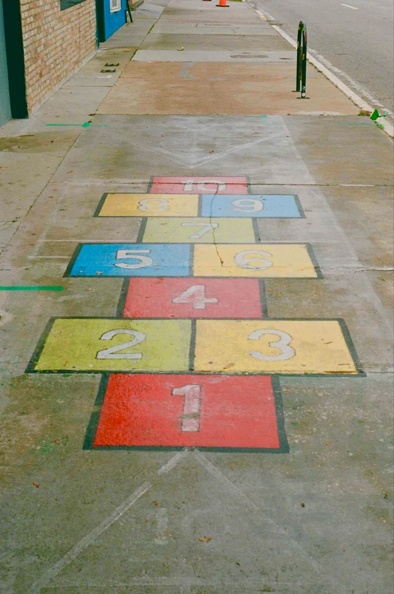 Hopscotch shot on Street Candy Film ATM 400 with a Canon AE-1, developed at Not Another Film Lab, by Harold