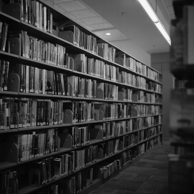 Stacks shot on Ilford HP5 Plus 400 with a Seagull 4B-1, developed at The Lab Vancouver, by Kryptexz