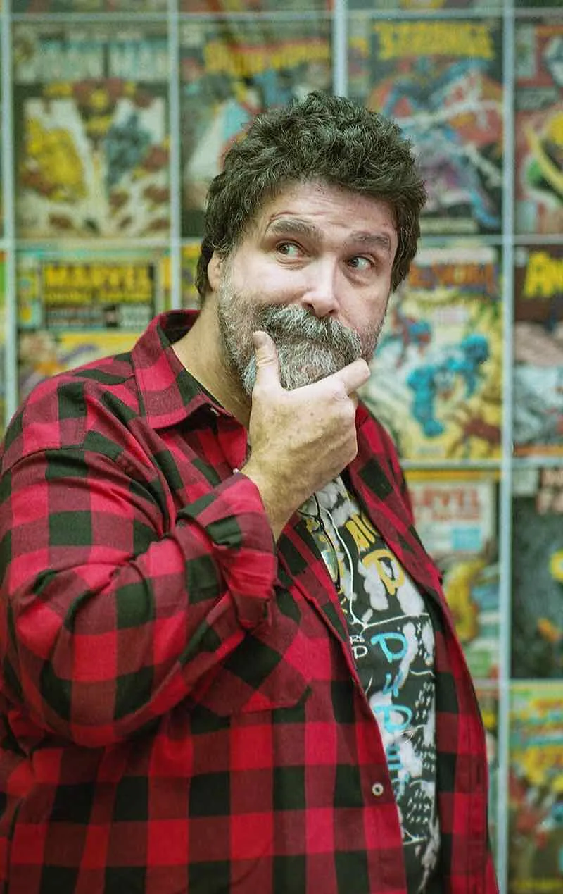 Mick Foley shot on Kodak Portra 800 with a Nikon N75, developed at Camera Bar, by Josh Esan