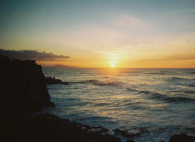 Biarritz, France shot on Kodak Portra 800 with a Kodak FunSaver, by Manon