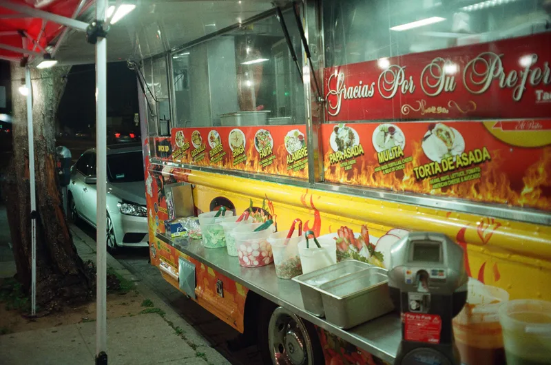Hollywood taco truck shot on Kodak ColorPlus 200 with a Olympus Infinity Stylus, developed at Valley Photo Service, by Anthony Balboa