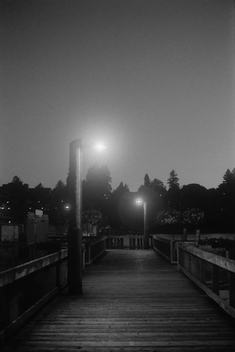 Evening Walk shot on Ilford HP5 Plus 400 with a Kodak RetinaIIa, developed at Blue Moon Camera & Machine, by Ken Cheatham