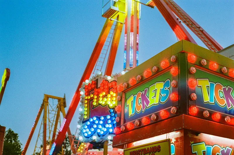 Tickets! shot on Fujifilm 400 with a Konica III, developed at Brooktree Film Lab, by Zach Ash