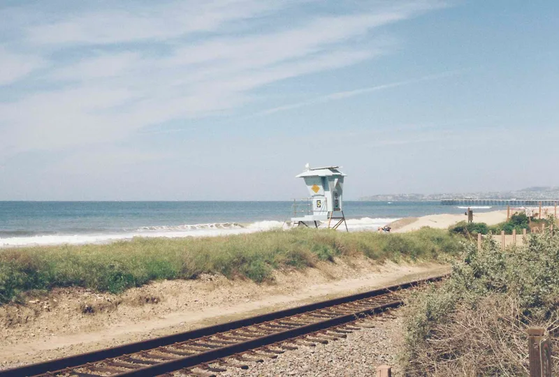 California - lifeguard stand & ocean shot on Cinestill 400D with a Canon AE-1 Program, developed at Process One, by Josh.G.Piano