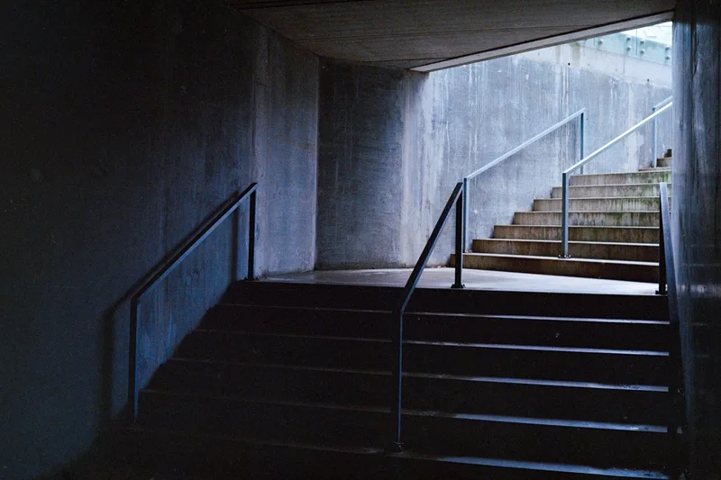 Stairs shot on Kodak UltraMax 400 with a Leica M5, developed at Mimosa Foto, by Unluckyrolls