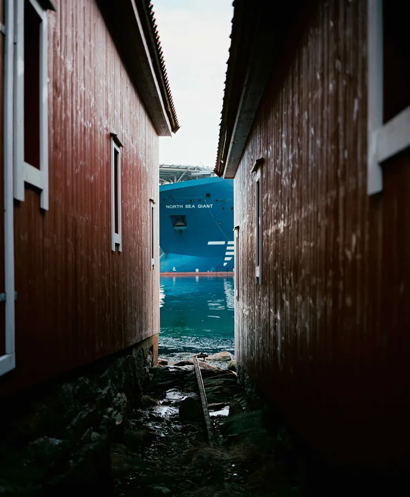 Naust shot on Reflx Lab Pro 100 with a Mamiya 7II, developed at Stavanger Foto, by Mads B Jakobsen