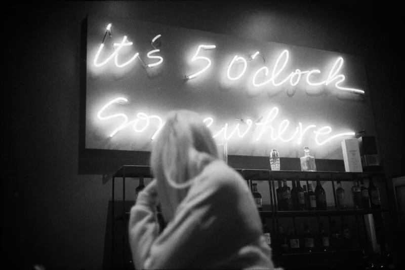 Bar nights shot on Kodak Tri-X 400 with a Minolta CLE, developed at Home / Self-Developed, by Robert Luxun