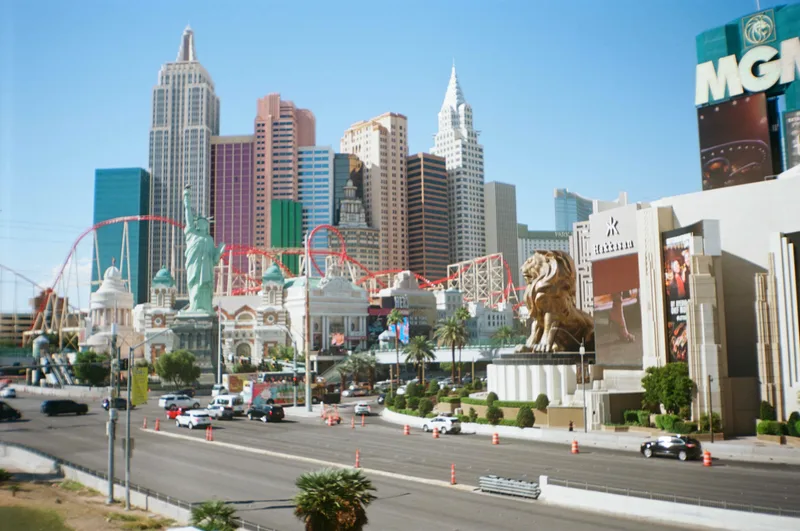 NYNY, Las Vegas shot on Kodak Ektar 100 with a Olympus TripMD3, developed at The Film Safe, by Ben