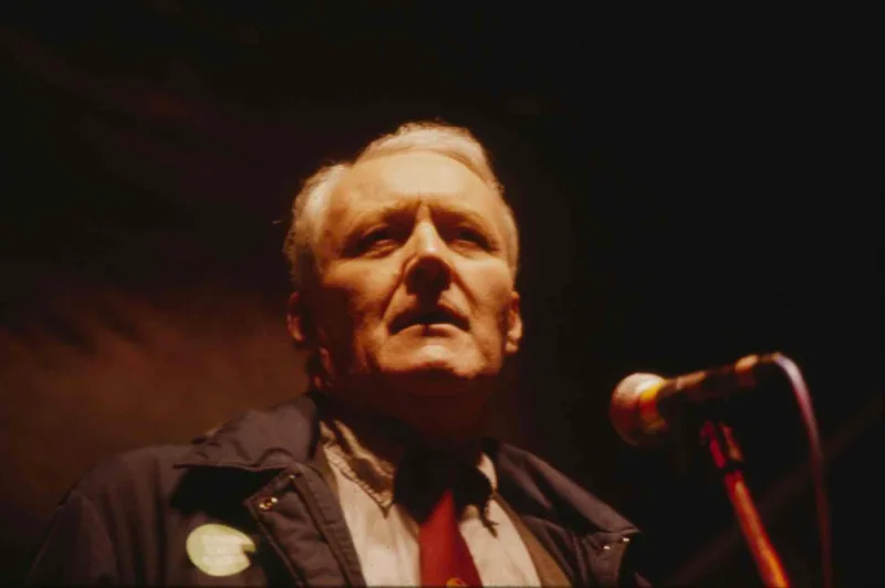 Tony Benn MP 1986. shot on Kodak Ektachrome 320T with a Miranda SLR, by Tony Shelley
