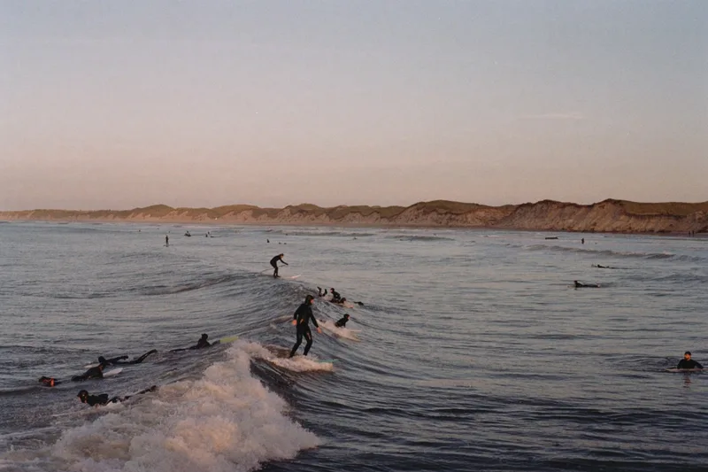 sunset surf shot on Kodak Gold 200 with a Minolta XD-7, by Niklas