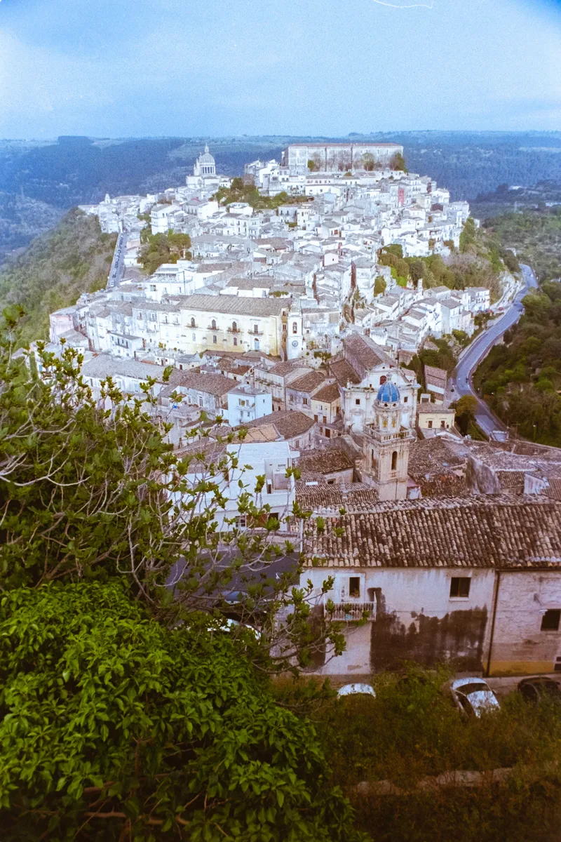 Ragusa Ibla from Ragusa - April ‘25 shot on Fujifilm 400 with a Nikon F2, developed at Foto Ottica Mattei, by Masterofnone