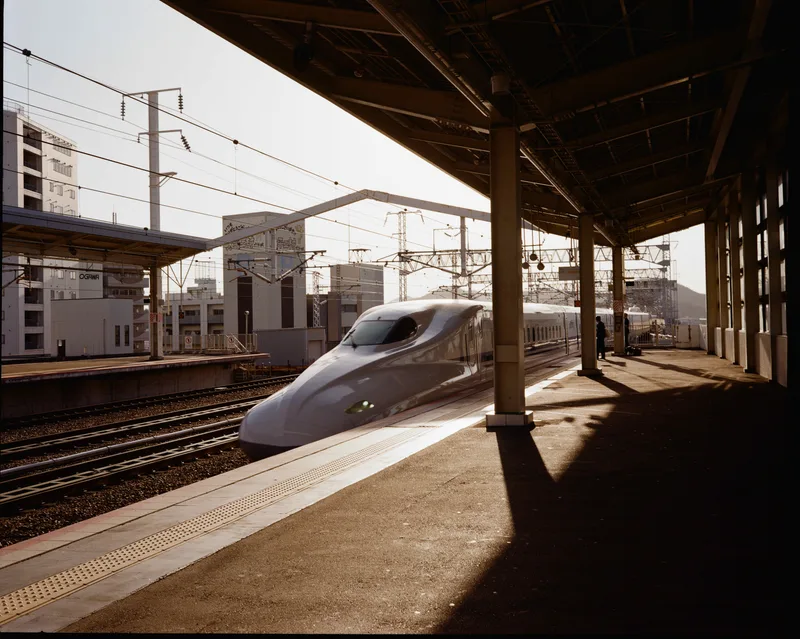 Bullet train shot on Kodak Gold 200 with a Plaubel Makina 67, developed at Colorluxe Express, by Anson