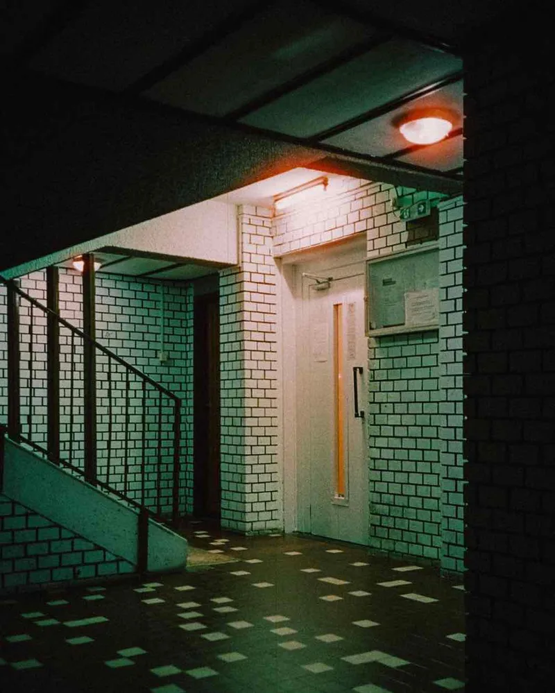 Cold Walls shot on Cinestill 800T with a Ricoh FF-90, by Drew Eisen