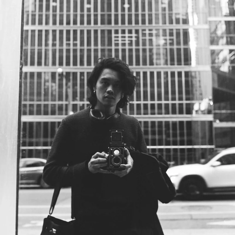 Self Portrait shot on Kodak Tri-X 400 with a Rolleiflex MX-EVS, developed at Home / Self-Developed, by OCWood
