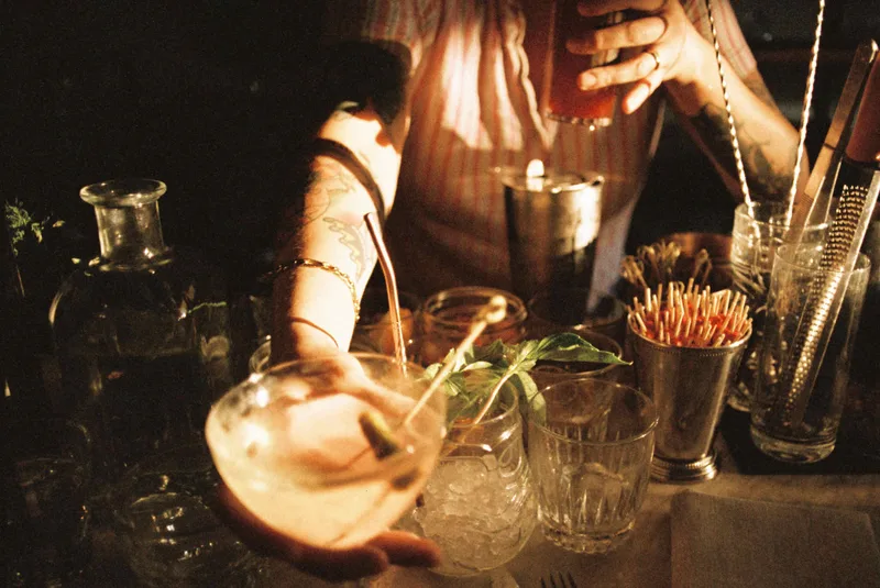 Libation shot on Lomography LomoChrome Color '92 with a Pentax K1000, developed at Moon Photo, by Aaron Yost