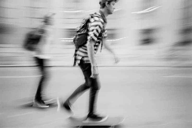 Skaters 2011 shot on Arista EDU Ultra 400 with a Olympus XA4, developed at Home / Self-Developed, by Alapan