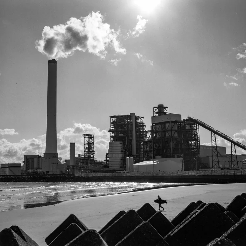 Factory Surfer shot on Fujifilm Neopan Acros 100 II with a Hasselblad 503CXi, developed at Home / Self-Developed, by Kevin Moore